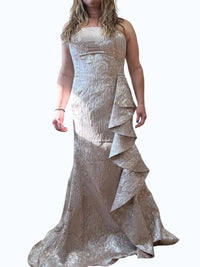 Jovani - Mermaid With Ruffled Accent Evening Gown