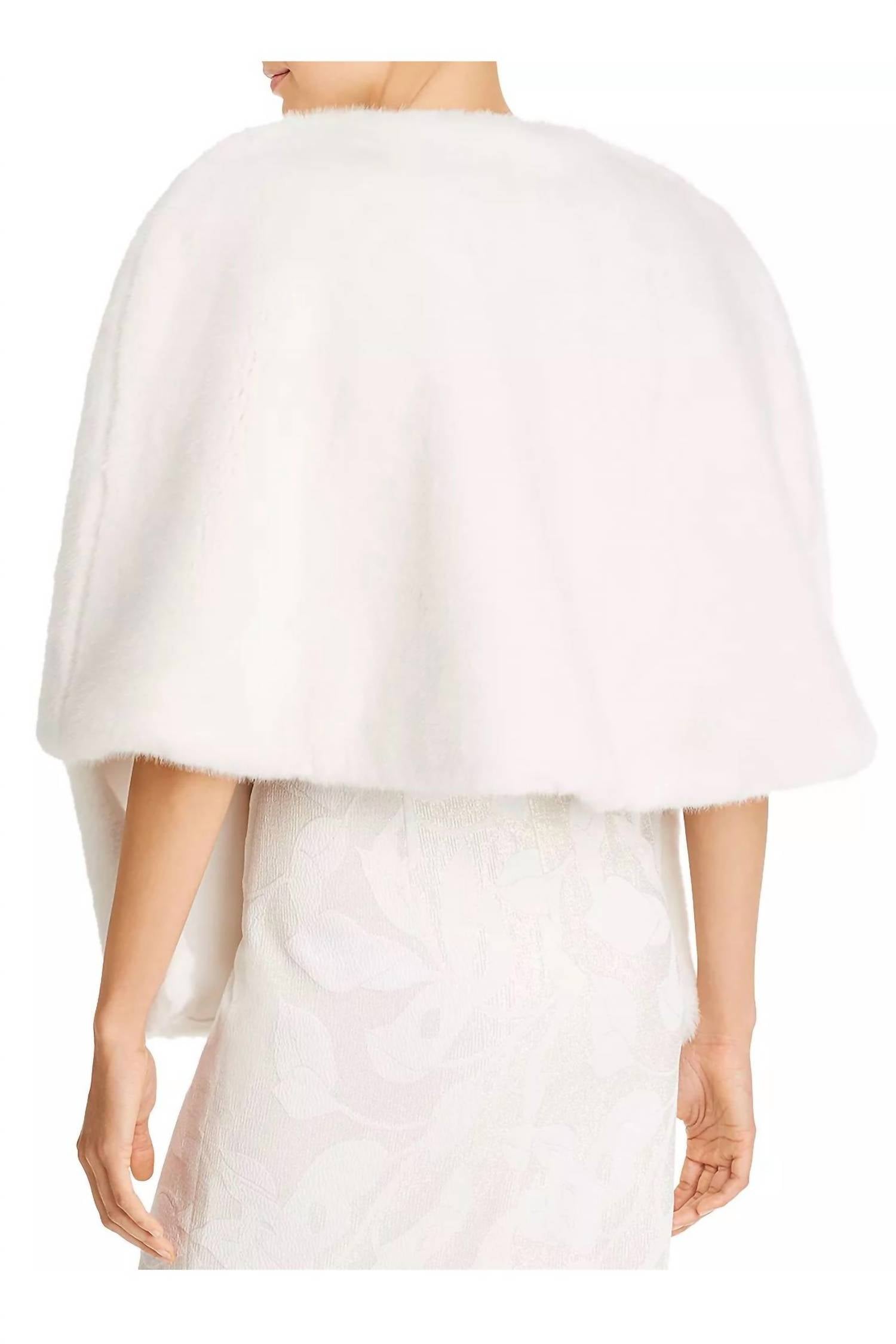 Adrianna Papell - Crew Neck Open Front Cape Jacket