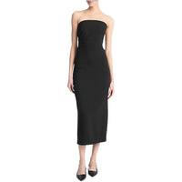 Vince - Side Pleat Strapless Dress