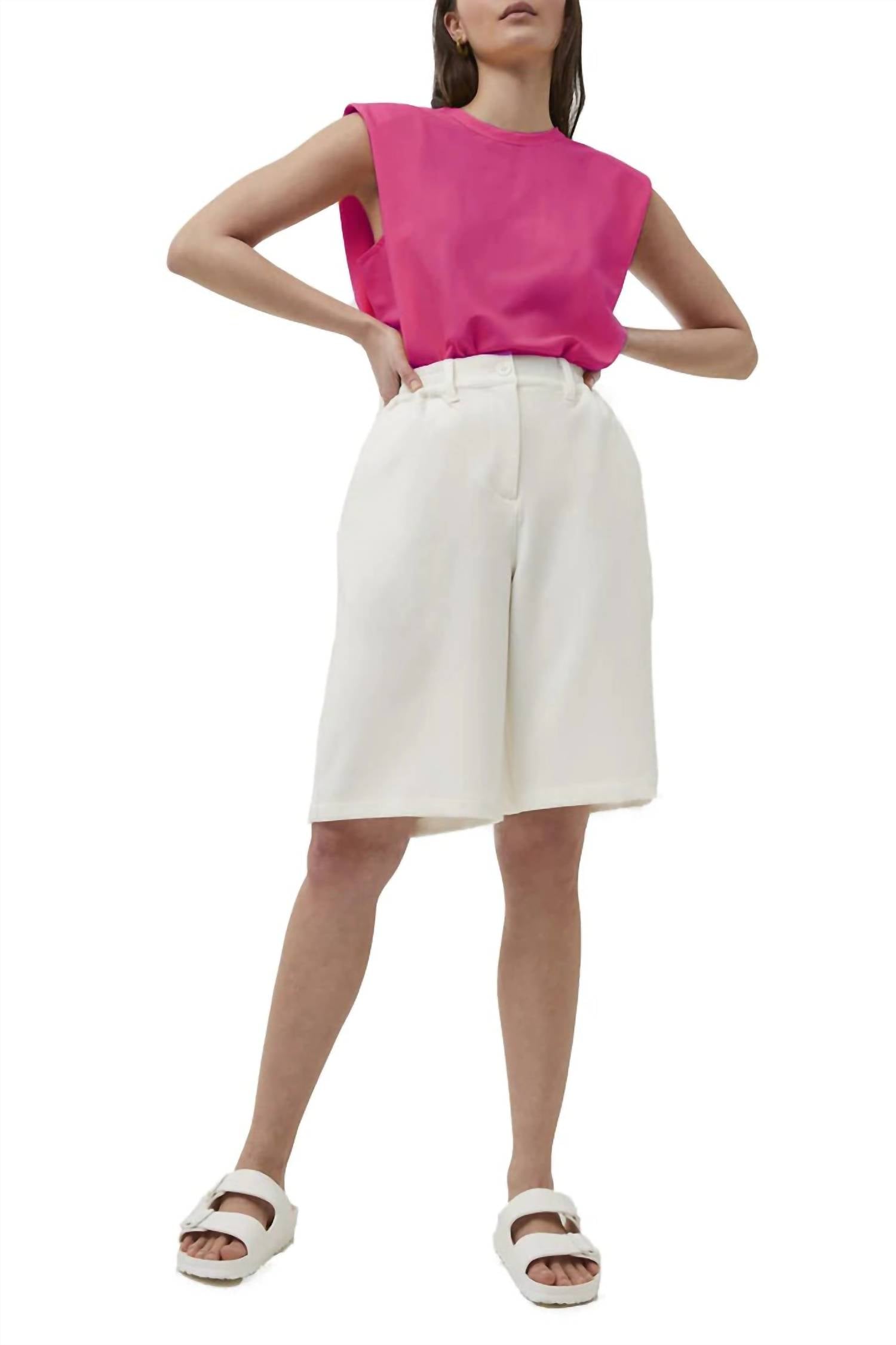 French Connection - Shoulder Pad Crepe Tank