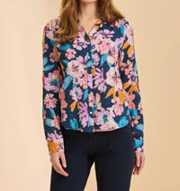 Fdj - Long Sleeve Split Neck Shirt