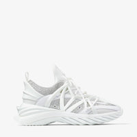 JIMMY CHOO Men's Cosmos Crystal Embellished Low Top Sneakers in white - men's sneaker - detail view