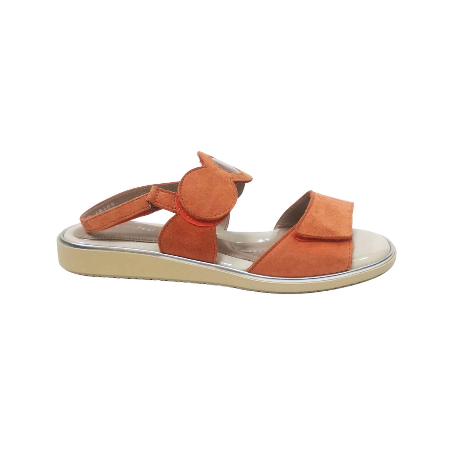 Beautifeel Women's Sandra Sandal in coral suede - women's sandal
