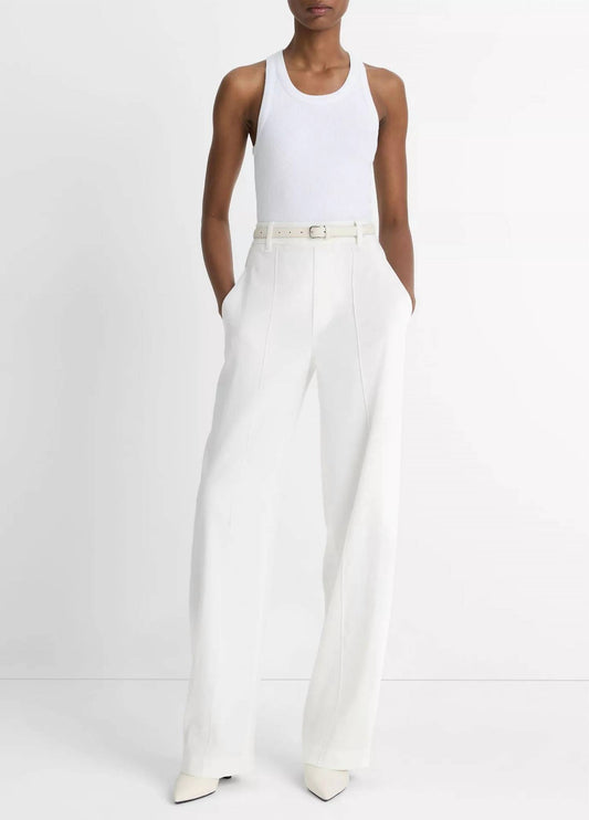 Vince - Women's Linen Blend High Rise Pull On Pant