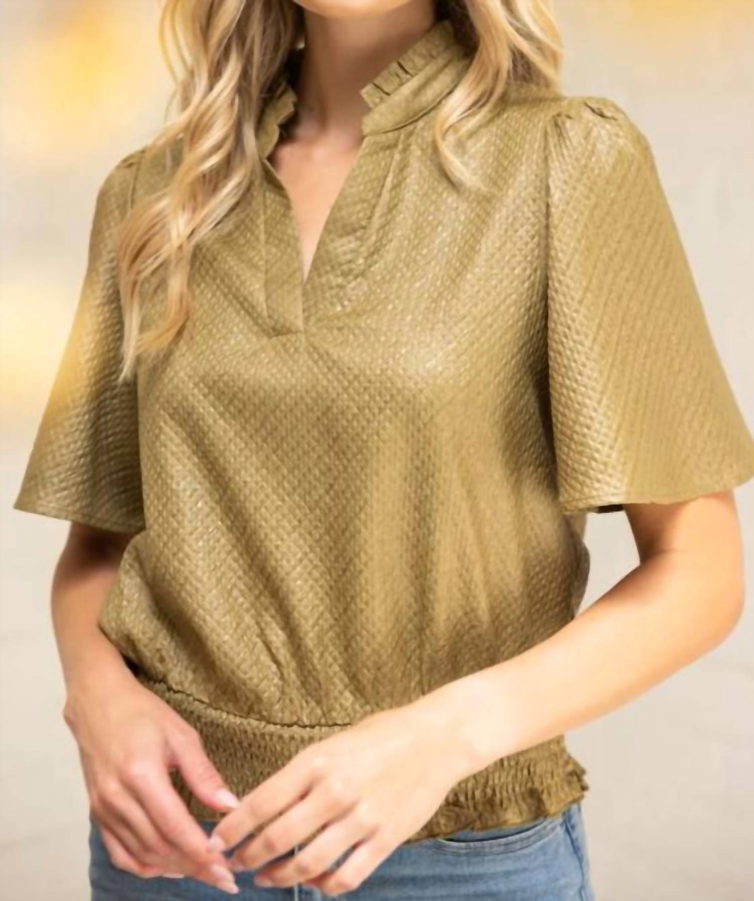 Voy - Smocked Top