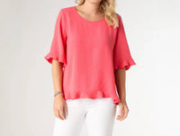 Coco + Carmen - Kenna Elbow Sleeve Ruffle Top