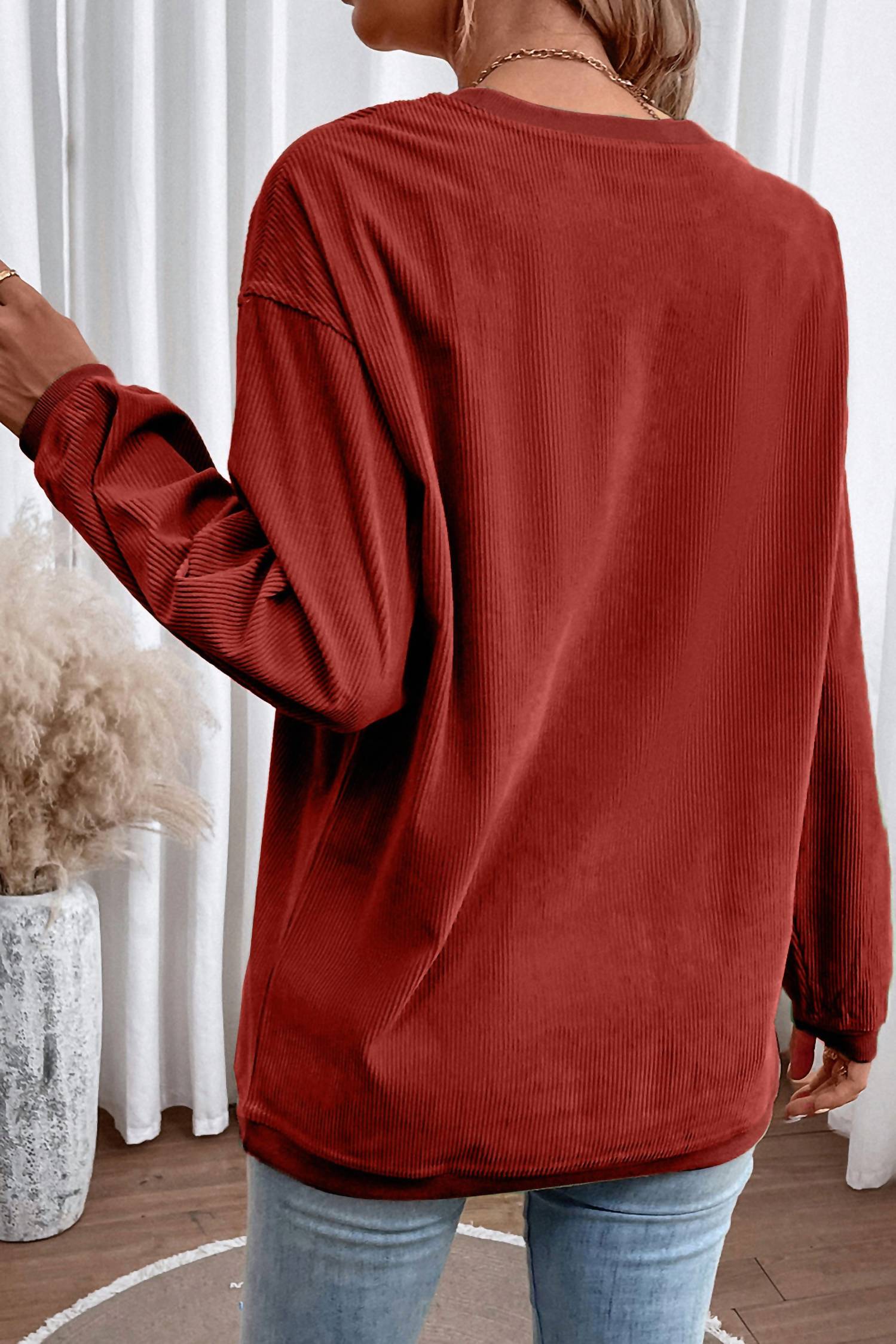 Aapparella - Ribbed Loose Fit Sweatshirt
