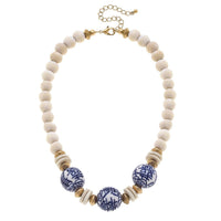 Canvas Style - Women's Hazel Chinoiserie & Painted Wood Necklace