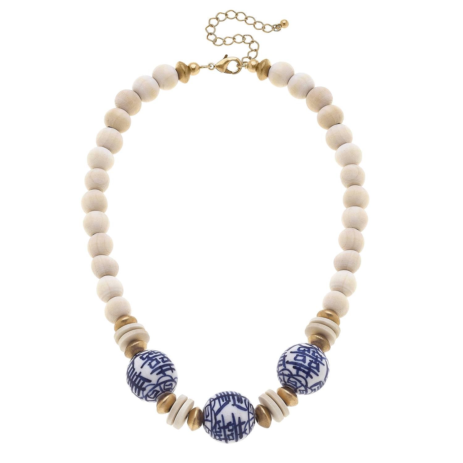 Canvas Style - Women's Hazel Chinoiserie & Painted Wood Necklace