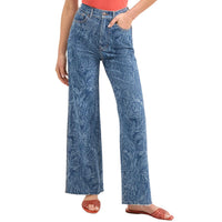 Veronica Beard - Taylor Paisley Printed Wide-leg Jeans