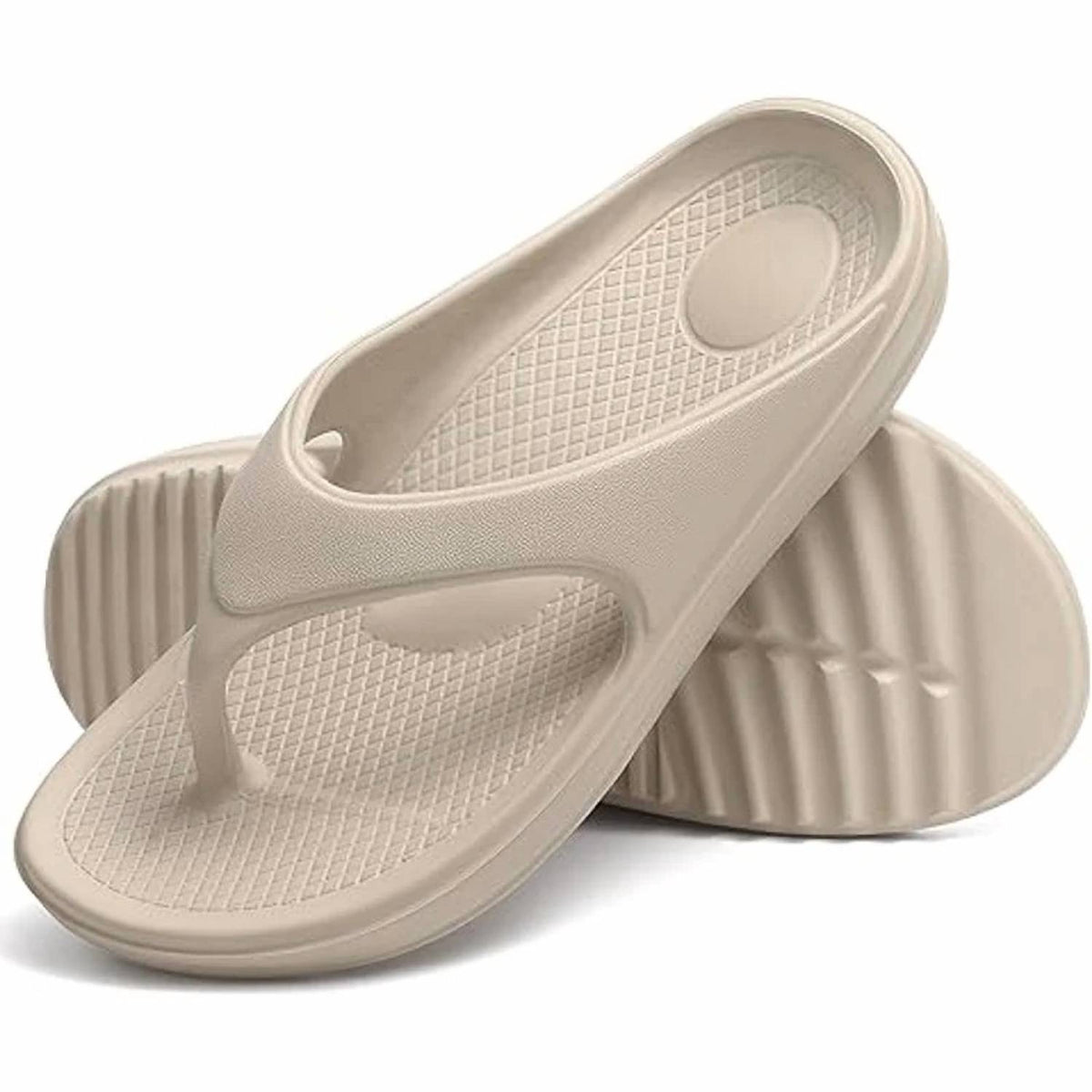 Shevalues - Women's Slide On Thong Arch Support Sandal Shoes