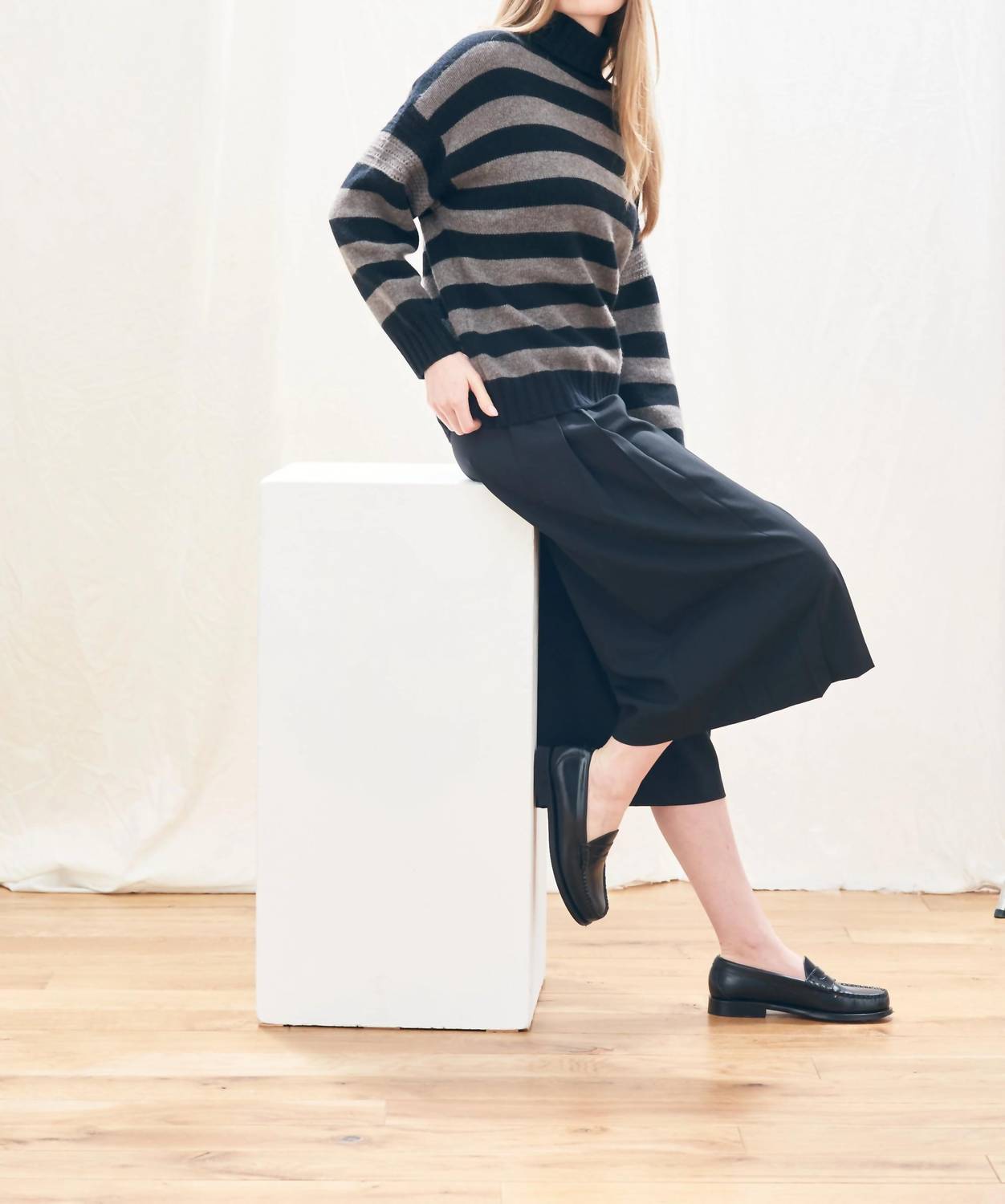 Jumper1234 - Stripe Breton Turtleneck Sweater