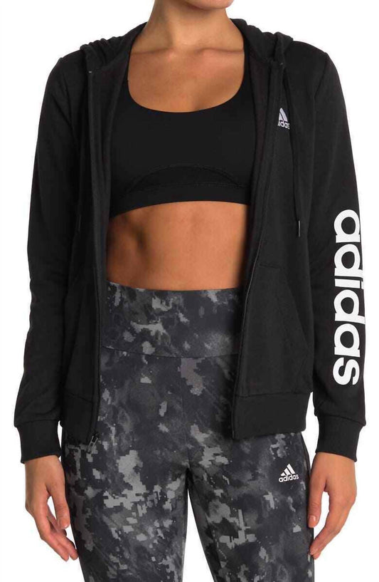 Adidas - Women's essential Linear Full Zip Logo Hoodie