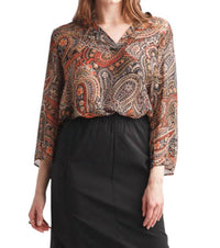 Papillon - Pretty In Paisley Tab Sleeve Blouse