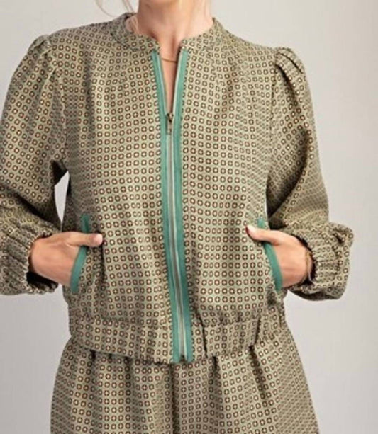 Glam - Jacquard Jacket & Shorts Set