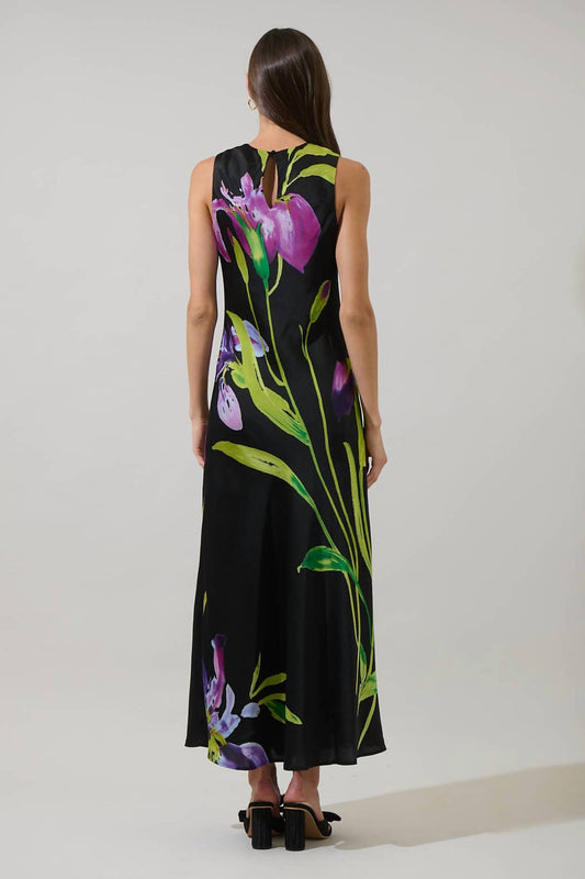 Sugarlips - Varkey Floral Satin Dress