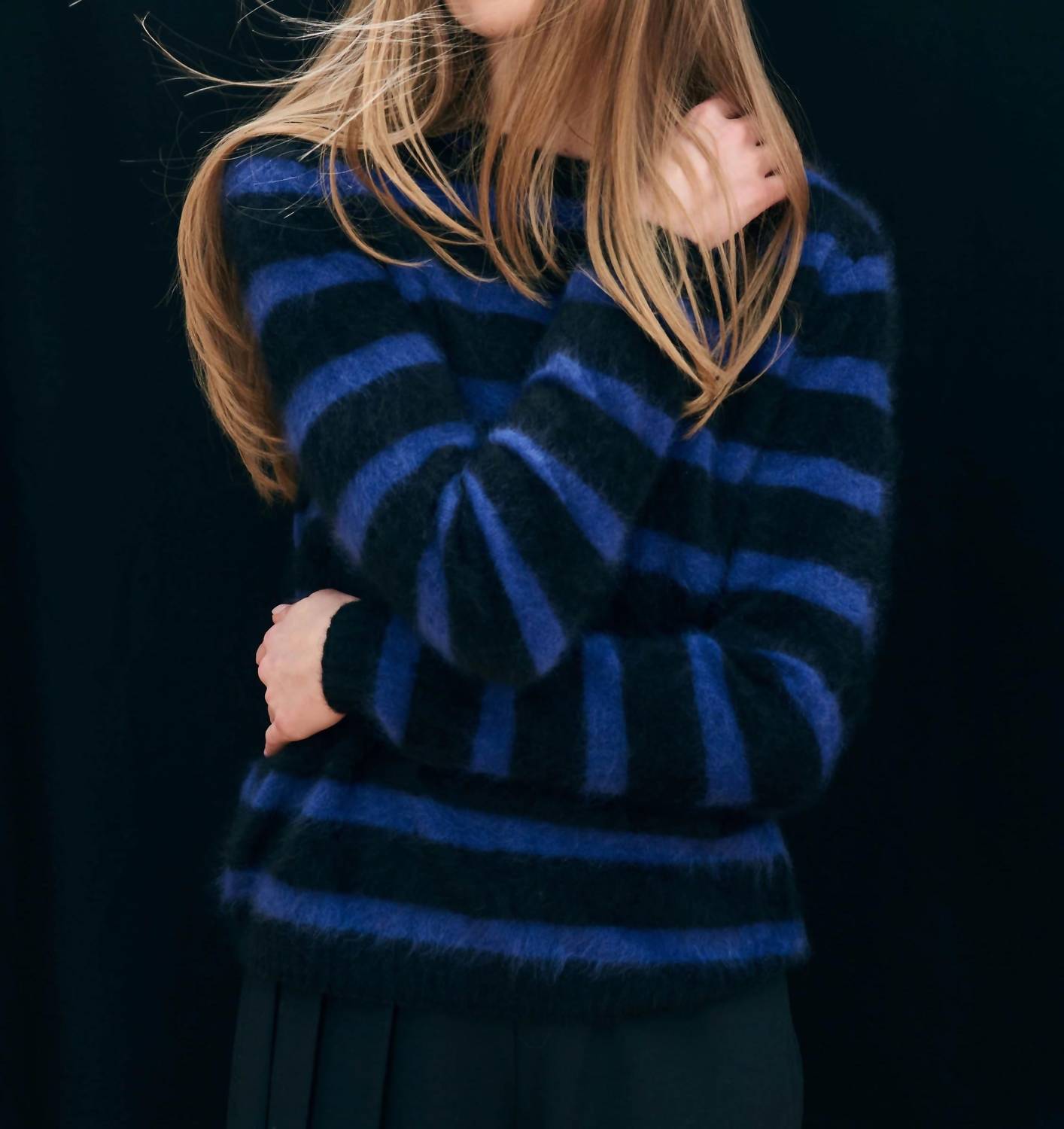 Jumper1234 - Blended Stripe Crew Sweater