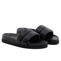CLOSED Women's Leather Slippers in black - women's sandal - detail view