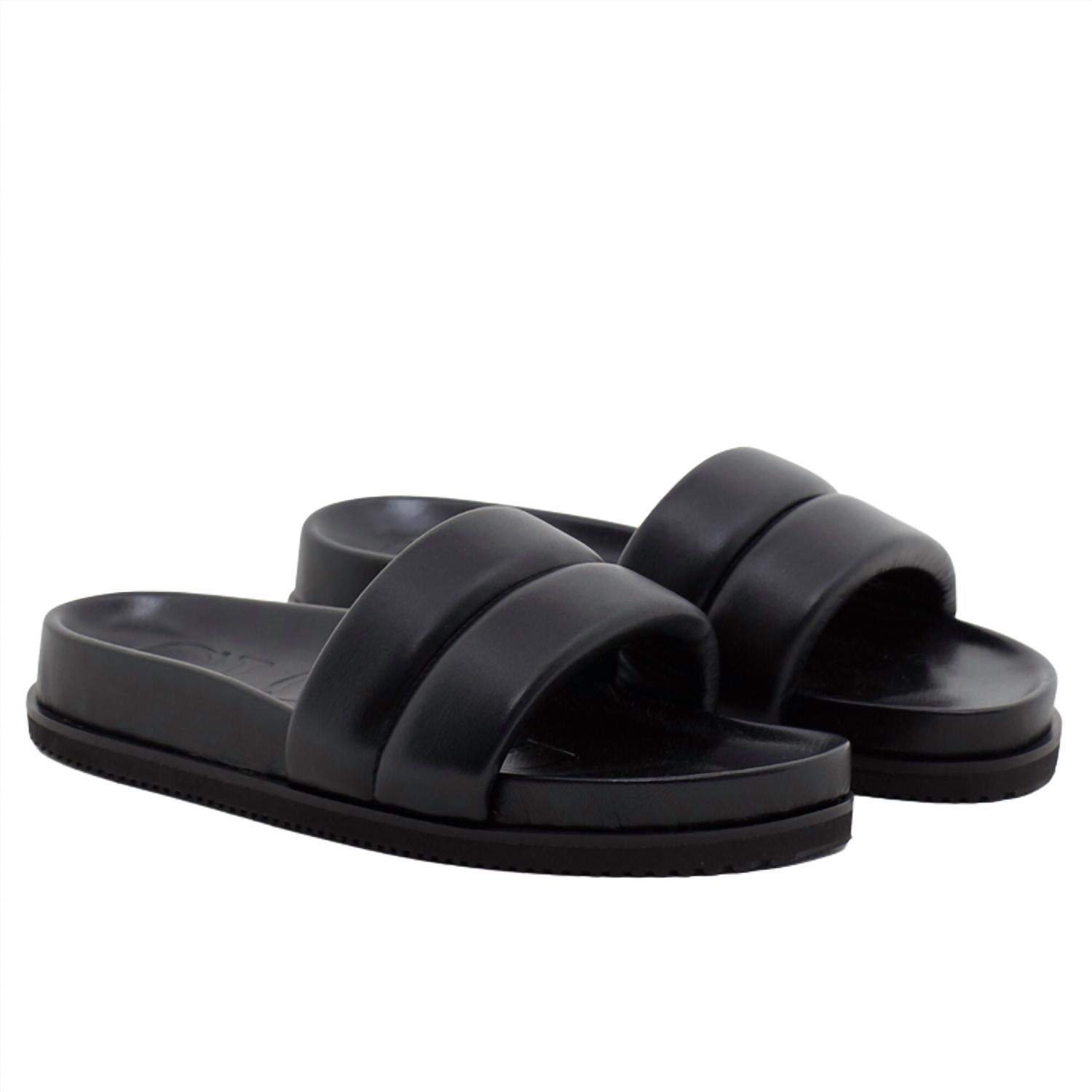 CLOSED Women's Leather Slippers in black - women's sandal - detail view