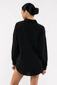 Blu Pepper - Oversized Button-down Shirt