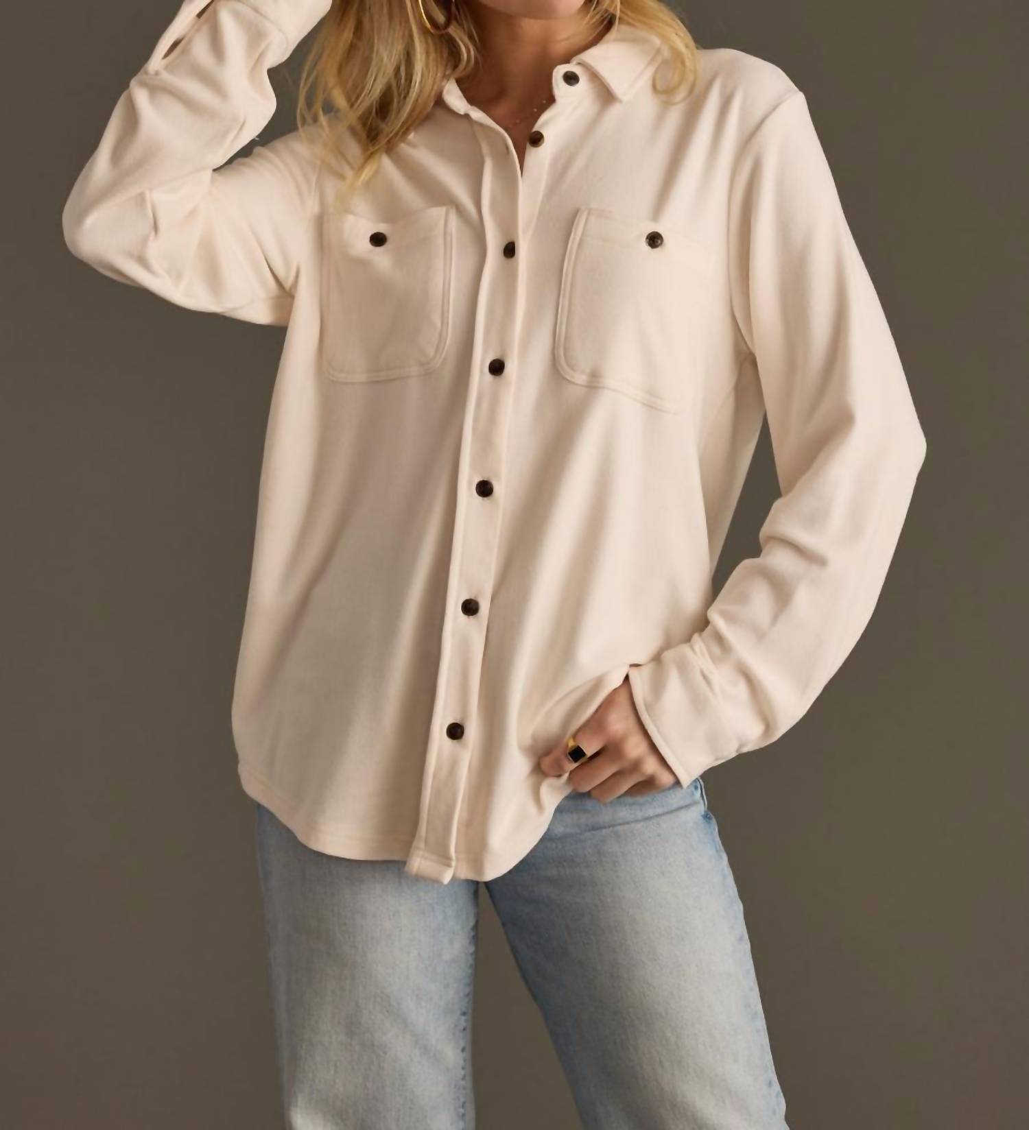 Panache Apparel - Super Soft Button Up Top