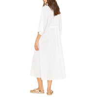 XIRENA Women's Angela Dress in white - women's dress - detail view