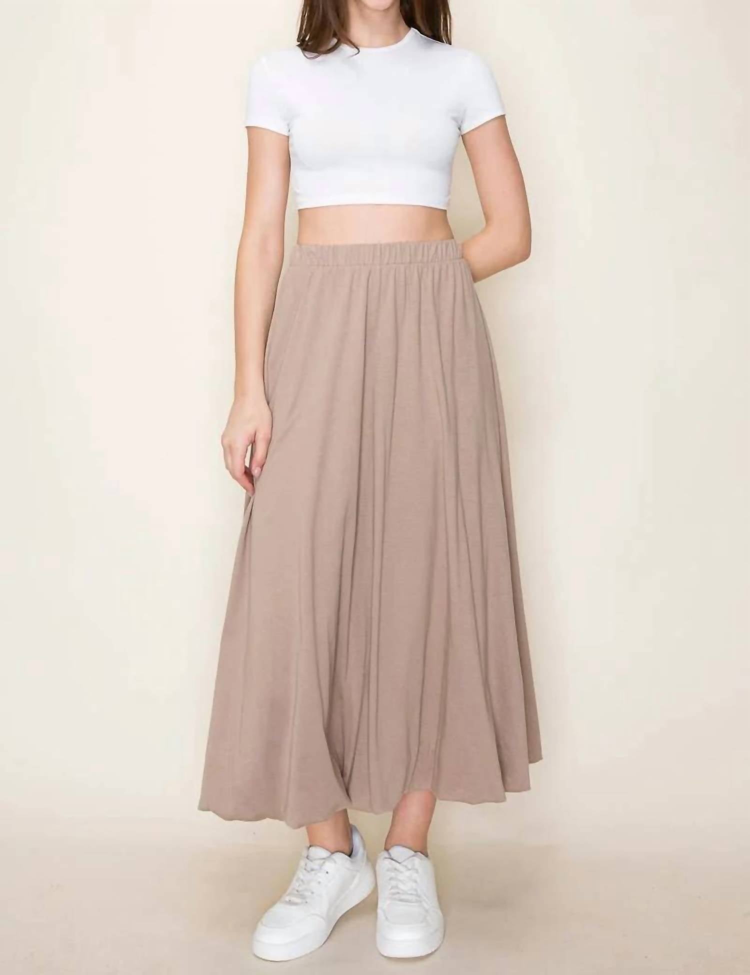Tres Bien - Cotton Bubble Midi Skirt