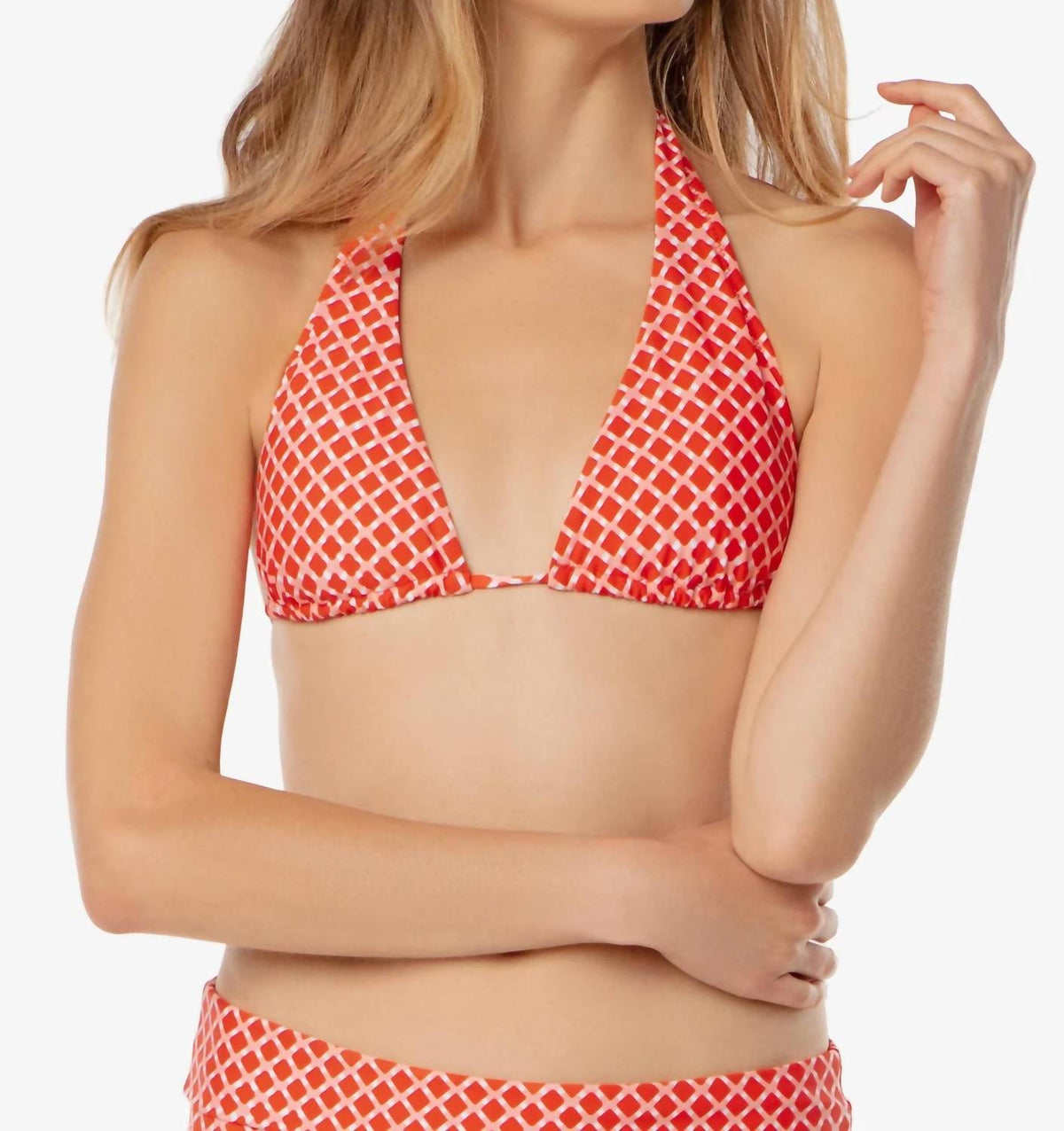 Helen Jon - Two-tone Tie Halter Bra Top