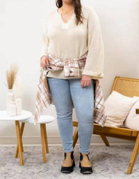 Blu Pepper - Soft Light Weight V-neck Sweater