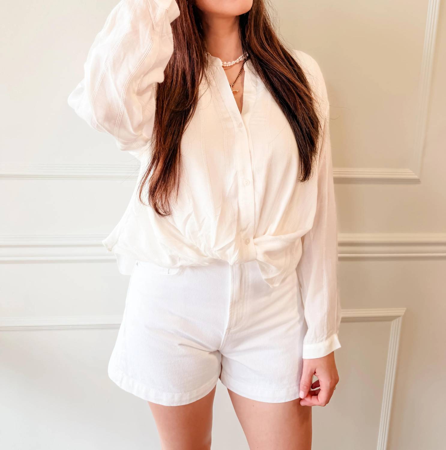 Skies Are Blue - Effortless Chic Twist Blouse