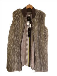 FAUX FUR VEST ZIP FRONT