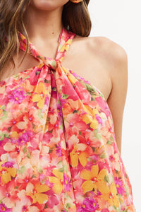 Skies Are Blue - Tessa Twist-neck Halter Top