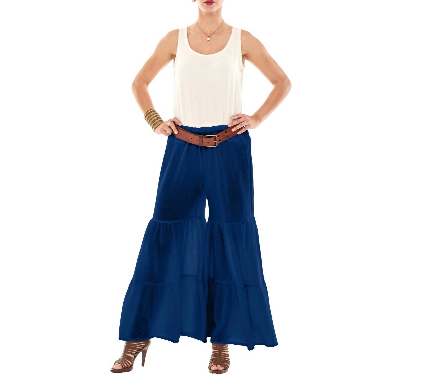 Oh My Gauze! Aloha Pant in sapphire - women's pants