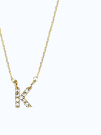 Tai Jewelry Women's Initial K Necklace in gold - women's jewelry - detail view