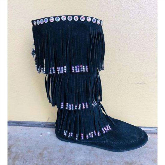 Women's Fringe Moccasin Boots