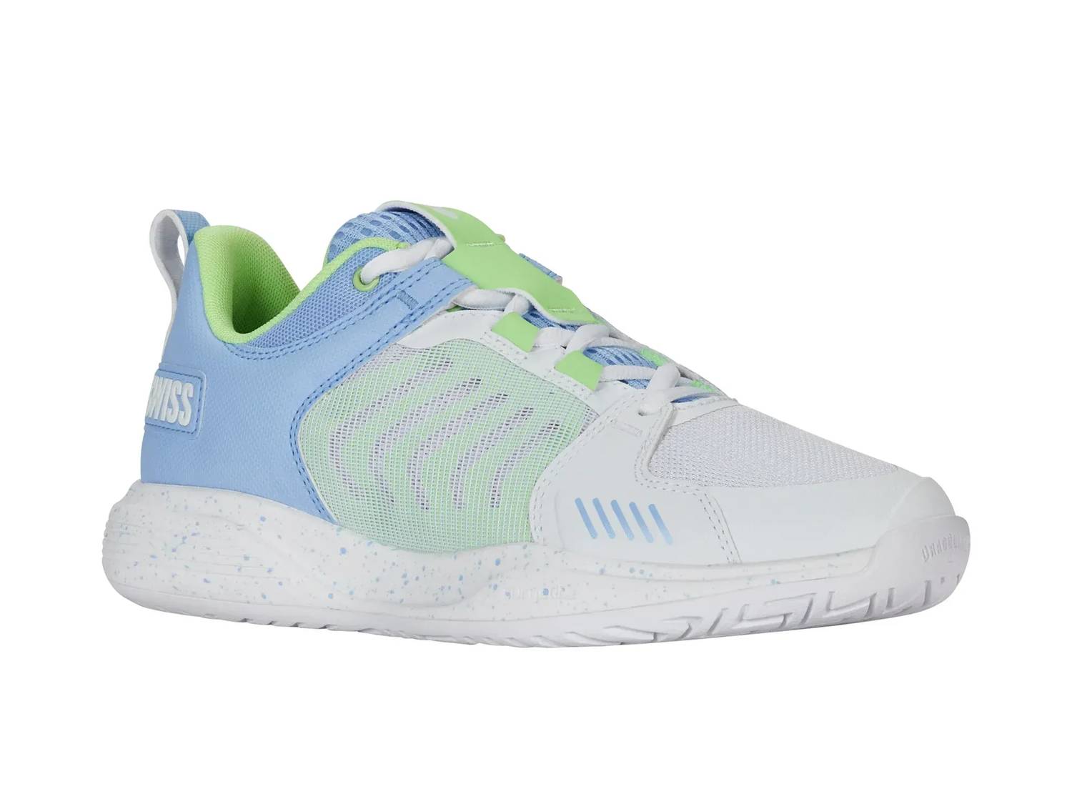 K-Swiss Women's Ultrashot Team Tennis Shoe in white dutch canal paradise green - women's shoe