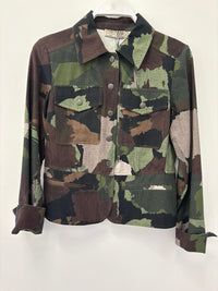 Go By Go Silk - Women's Military Printed Jacket
