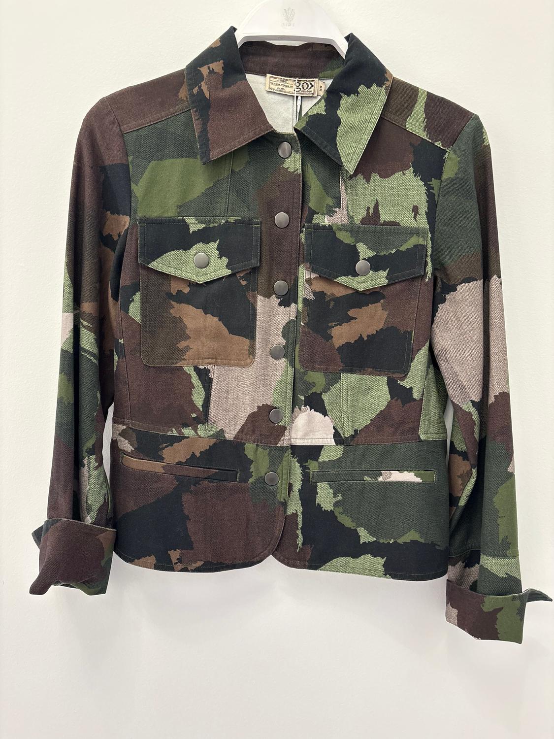 Go By Go Silk - Women's Military Printed Jacket