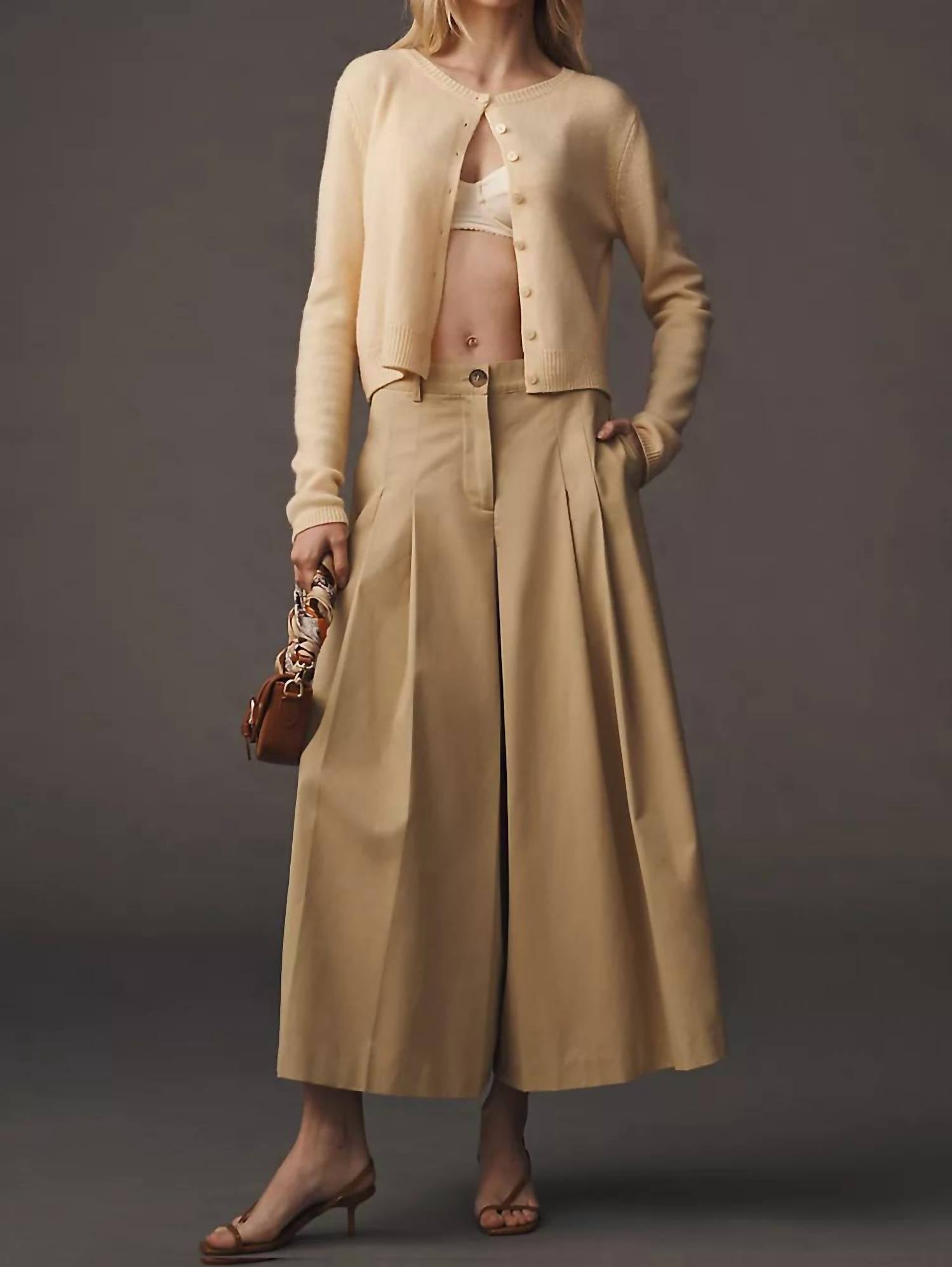 Astr - Rowen Pleated Culotte Pants