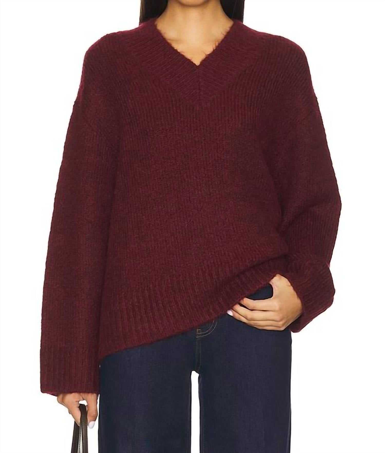Pistola - Talia Chunky V-neck Long Sleeve Sweater