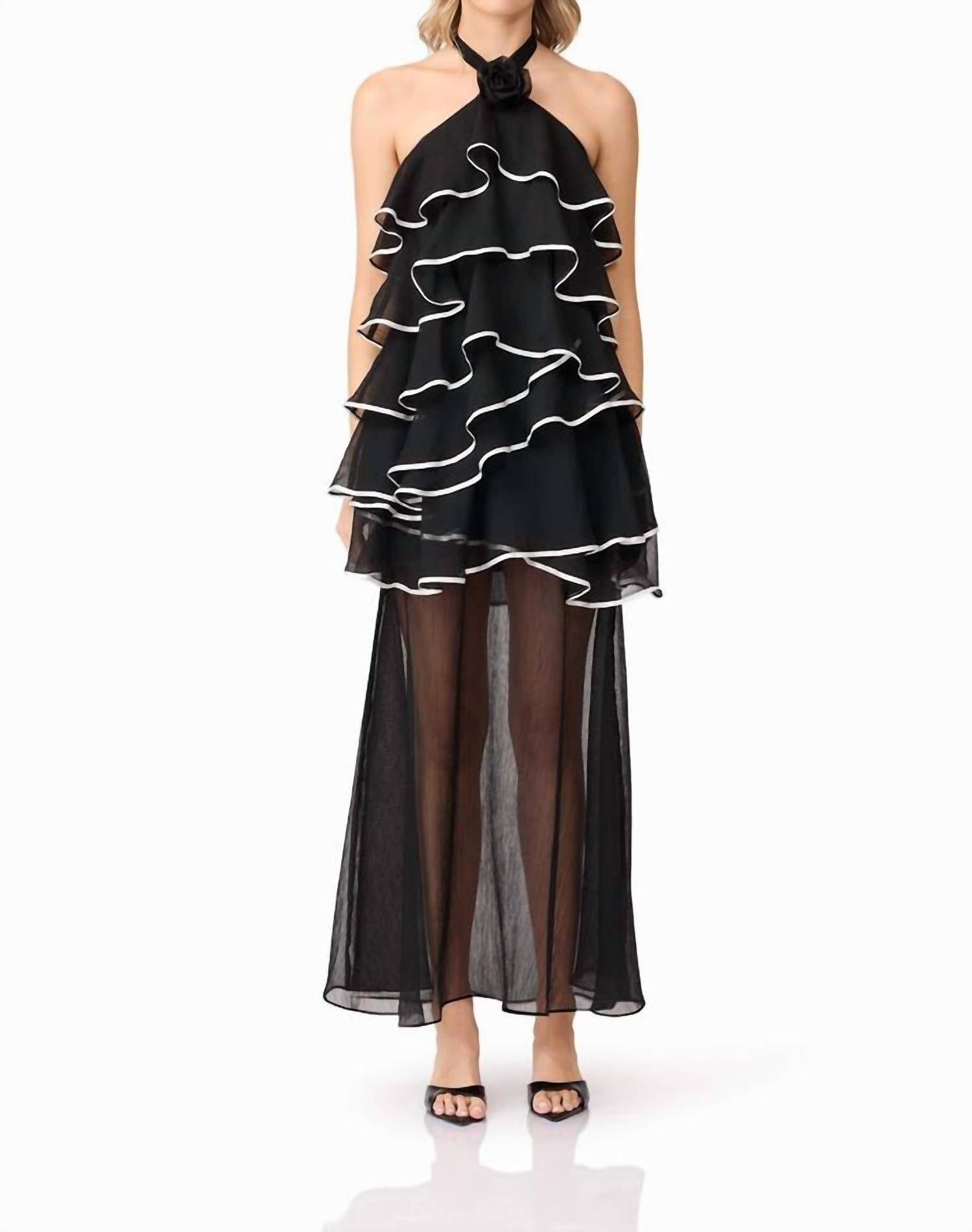 ELLIATT Melissa Halter Maxi Dress - Plus in black - women's dress