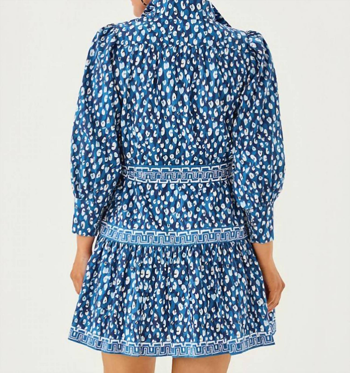 Lilly Pulitzer Drena Mini Dress in starlight navy - women's dress - detail view