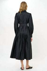 Oliphant Nora Midi Dress in hepburn midnight 1 - women's dress - alternate view