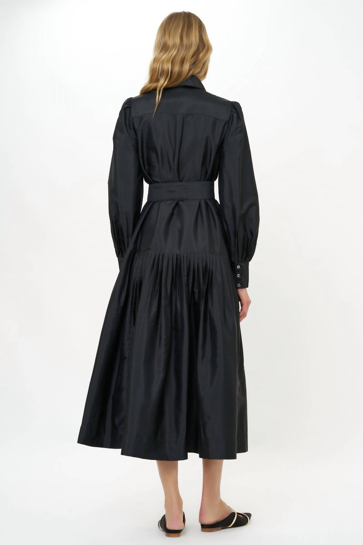 Oliphant Nora Midi Dress in hepburn midnight 1 - women's dress - alternate view
