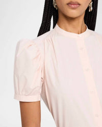 Frame - Gathered Short Sleeve Button Front Top