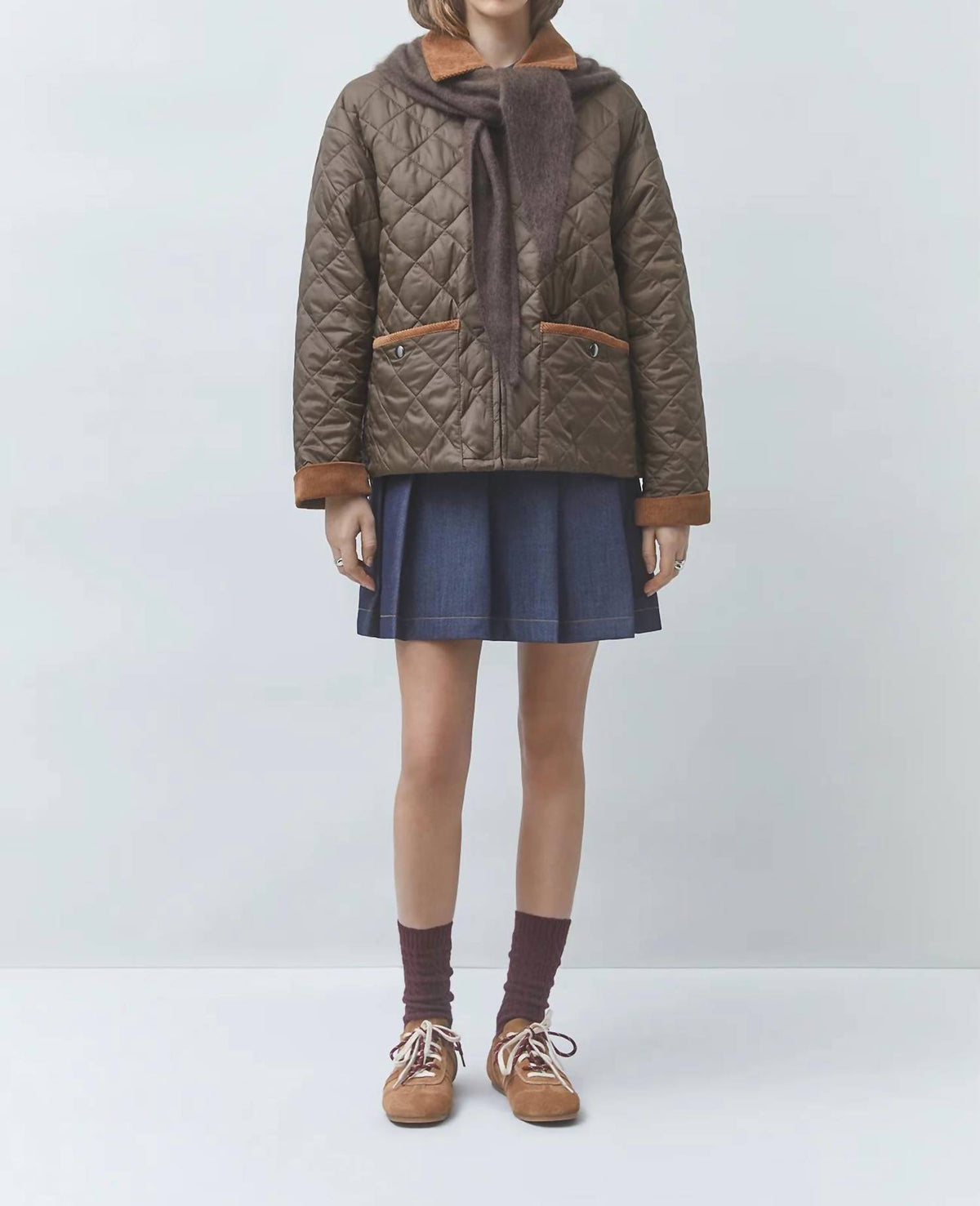 Suncoo - Two-tone Quilted Debut Jacket