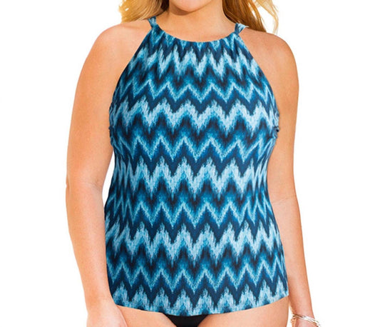 Always For Me - Plus Size High Neck Tankini Top