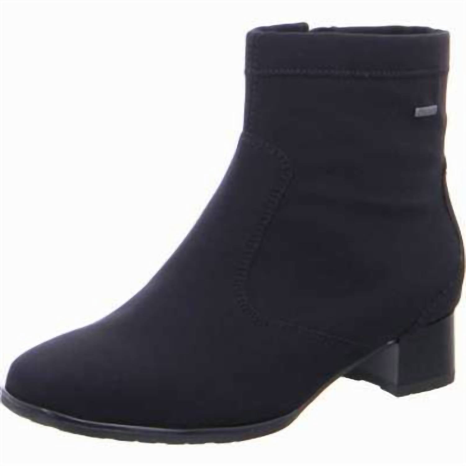 Ara Women's Milano-meadow Waterproof Bootie in black - women's shoe - detail view