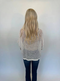Romi The Brand Azure Crochet Classic Top in white - women's t-shirt - view 5