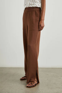 Rails Leon Lightweight Double Gauze Pant in cacao - women's pants - view 4